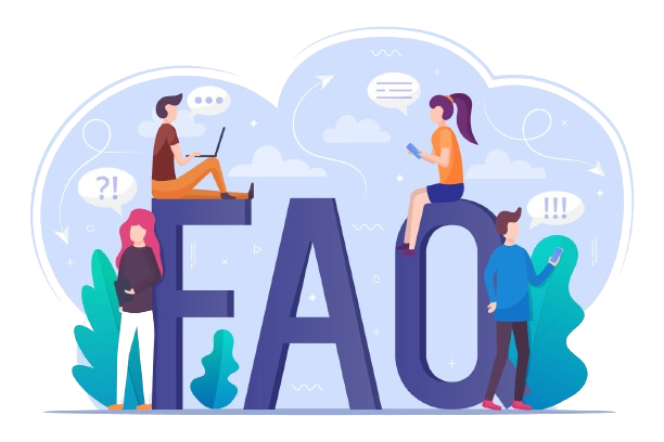 faq boy with logos